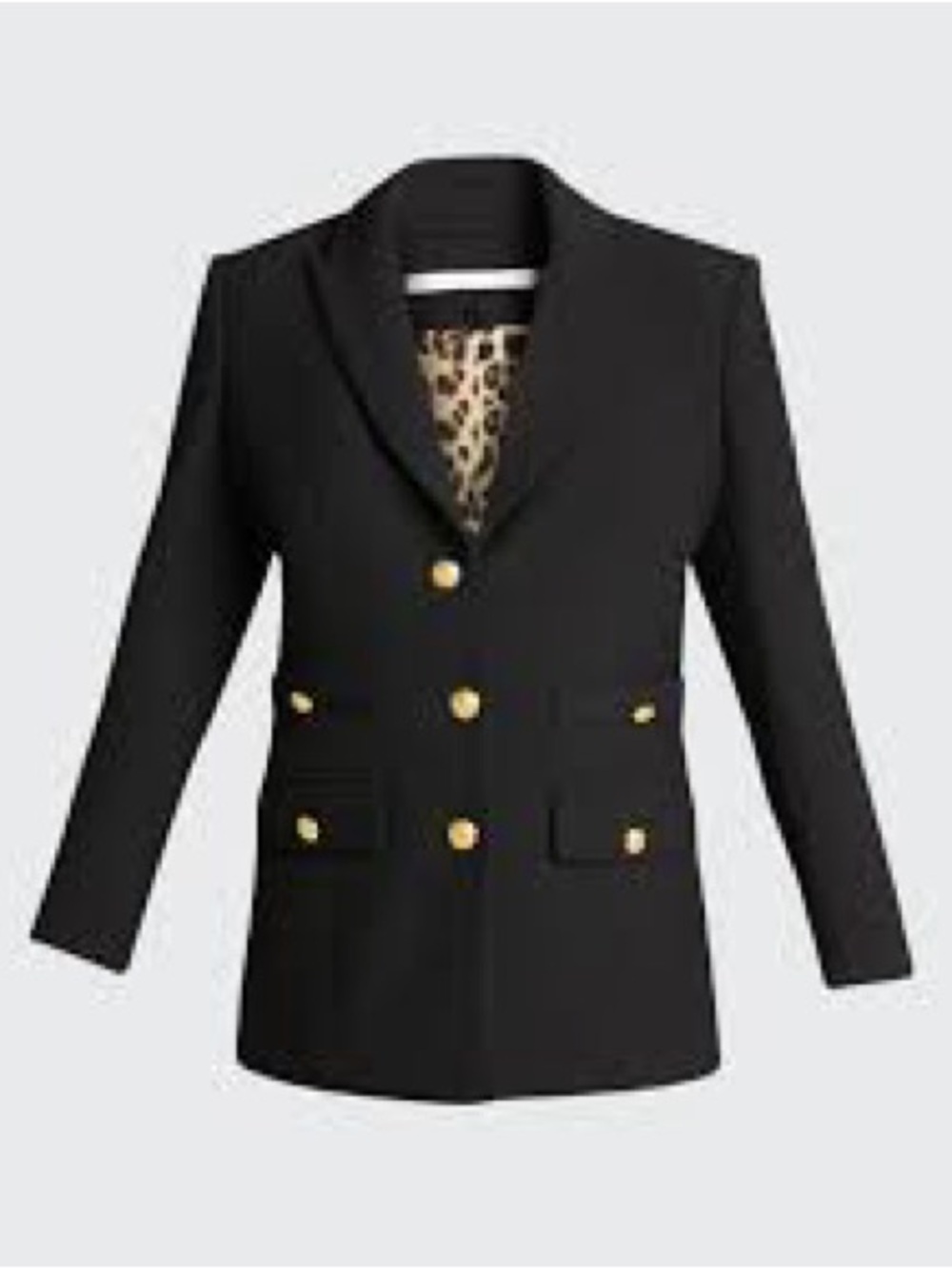 Veronica Beard Black Blazer with Leopard Lining